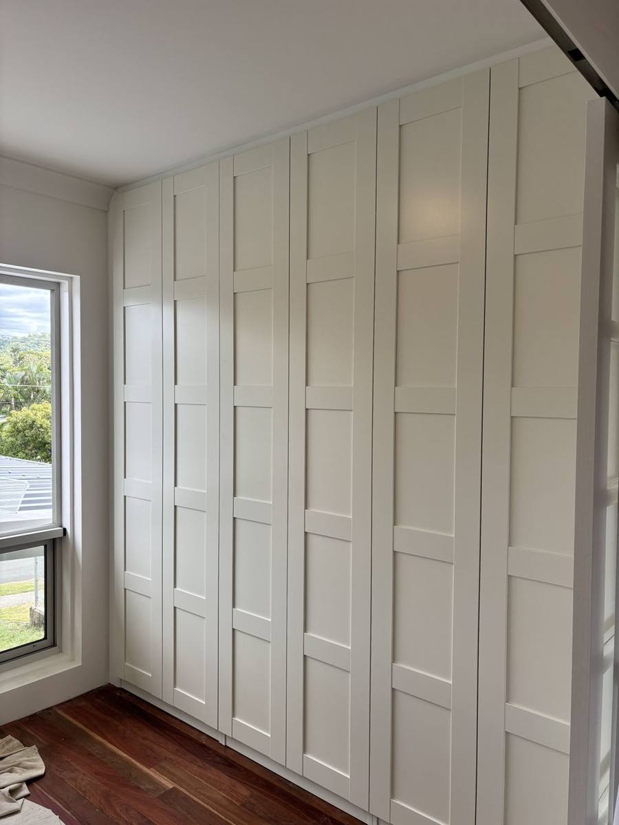 Floor to ceiling wardrobe installation